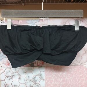 Black Strapless Bandeau Top